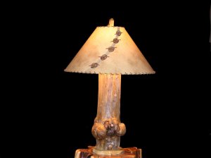 Burl Wood Table Lamp