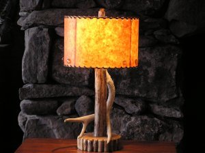 Wood & Antler Lamp