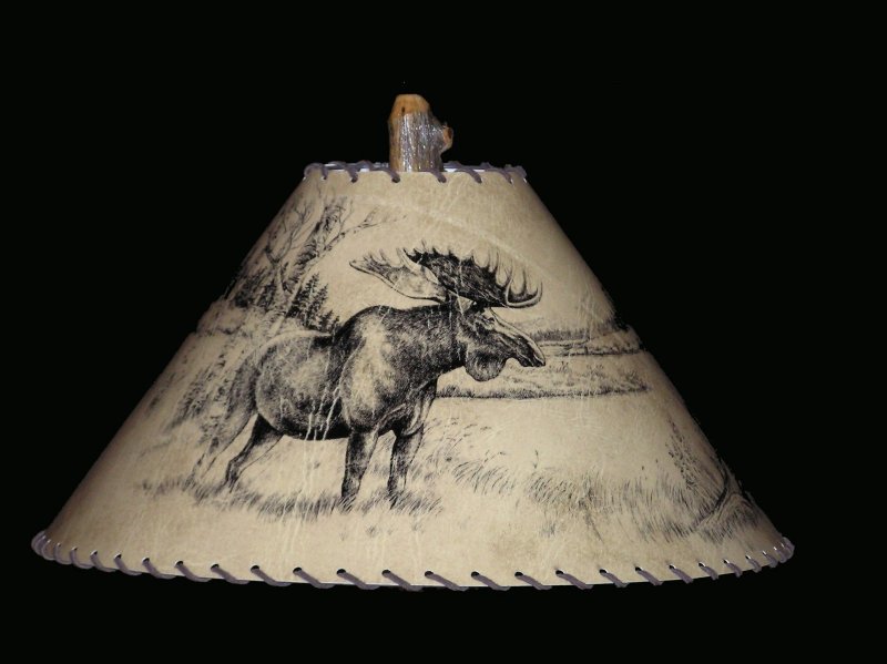 Moose Lamp Shades on Hold Your Curser Over The Moose Lamp Shade To See It Light Up